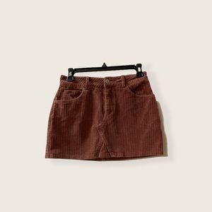 Corduroy mini skirt